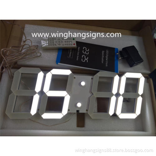 White LED 3D digital Clock 88:88:88